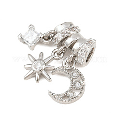 Pendentifs en laiton zircon cubique transparent&nbsp;X-KK-Z151-03P-02