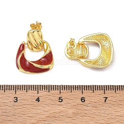 Ohrstecker aus Messing mit Emaille für Damen&nbsp;KK-CBA760A-12G-03