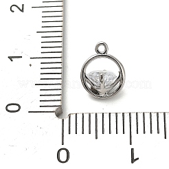 Латунные микро проложить кубического циркония подвески&nbsp;ZIRC-F143-02P