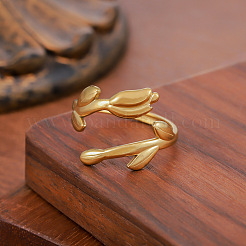 Anillos abiertos de acero inoxidable 304 para mujer&nbsp;WG59C7A-01