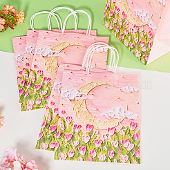6 sac cadeau en papier imprimé de fleurs&nbsp;ABAG-TADJ0001-08A