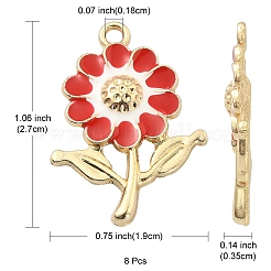 8 шт. Подвески из сплава с эмалью&nbsp;ENAM-YW0002-31D