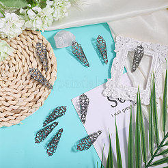 10 шт. полые железные накладки на ногти для пальцев&nbsp;MRMJ-GL0001-20B