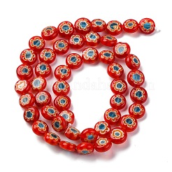 Ручной работы millefiori стеклянные бусины нитки&nbsp;LAMP-G164-12A