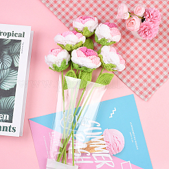 6шт. вязаный крючком полиэстеровый искусственный цветок&nbsp;AJEW-SC0031-27