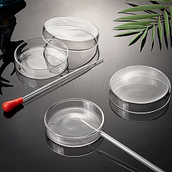 Capsula di Petri biochimica in vetro piatto e rotondo&nbsp;GLAA-OC0001-14B