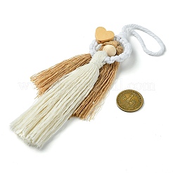 Handgemachte Makramee-Baumwoll-Engel-Hängeornamente&nbsp;HJEW-JM02711-01