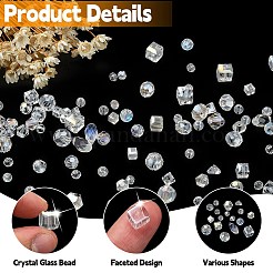 600 шт. 15 стильные гальванические прозрачные стеклянные бусины&nbsp;EGLA-YW0003-08