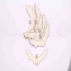 Forme de chauve-souris halloween découpes en bois vierges ornements&nbsp;WOOD-L010-05