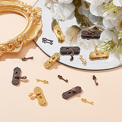 8 комплект из 6-х видов миниатюрных дверных замков из сплава и ключей&nbsp;AJEW-GO0001-73