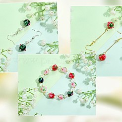 20 pièce de perles bosselées en verre soufflé faites à la main&nbsp;LAMP-SZ0001-52A