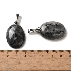Pendentifs en larvikite naturelle&nbsp;G-Z055-03P-14