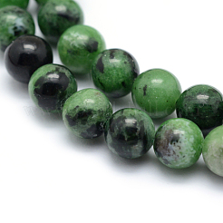Rubis naturel en zoisite perles rondes&nbsp;G-P331-02-6mm