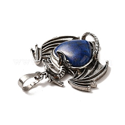 Подвески в форме сердца из натурального лазурита&nbsp;KK-K331-01AS-01