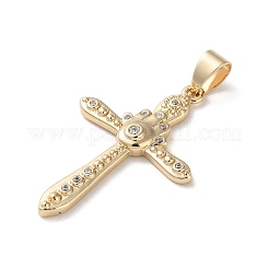Латунные микропаве прозрачные подвески с фианитом&nbsp;KK-A212-09A-G