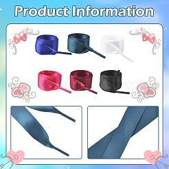 6 пара двухцветных шнурков из полиэстера&nbsp;AJEW-SP0003-92B