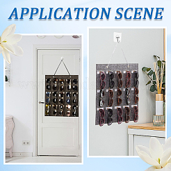 Фетровая подвесная сумка для хранения солнцезащитных очков&nbsp;AJEW-WH20006-67B