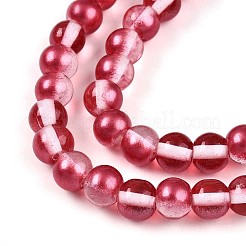 Выпечка расписные прозрачные стеклянные бусины&nbsp;X1-DGLA-N011-6mm-06