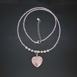 Colgante de corazón de piedra preciosa natural&nbsp;VA8487-2