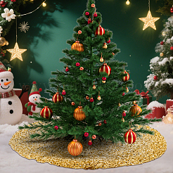 Юбка из полиэстера с пайетками для рождественской елки&nbsp;DIY-WH0622-400B