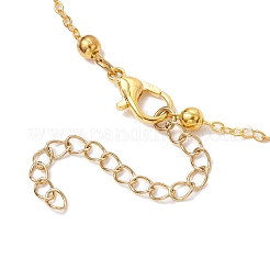 2 шт. 2-х цветные латунные и стеклянные граненые круглые звенья цепочки в виде цветка&nbsp;NJEW-JN05296