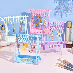 4 комплект двухцветных непрозрачных акриловых подставок для сережек&nbsp;EDIS-PH0001-44