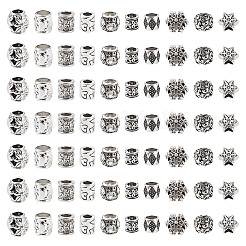 100шт 10 стиля европейские бусины из сплава в тибетском стиле&nbsp;FIND-PJ0001-36