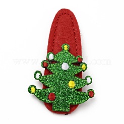 Pinces à cheveux en tissu non tissé pour sapin de Noël à paillettes&nbsp;PHAR-G006-02P