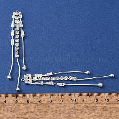 Laiton micro pave clair zircone cubique grands pendentifs&nbsp;CU-CBAEC99-01S