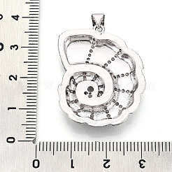 Латунные микро проложить кубического циркония подвески&nbsp;KK-N268-01P