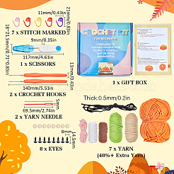 1 Set DIY-Kürbis-Stricksets mit Halloween-Motiv für Anfänger&nbsp;DIY-SC0026-82