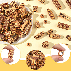 100 шт. 10 стиля имитация дерева акриловые европейские бусины&nbsp;SACR-SC0001-53