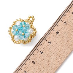Pendenti con perline di semi di vetro&nbsp;PALLOY-MZ01288-02