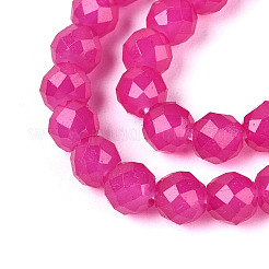 Abalorios de vidrio jade de imitación hebras&nbsp;GLAA-T028-4mm-11I