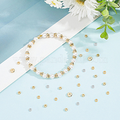 120шт 2 цвета латунные дистанционные бусины&nbsp;KK-DC0003-61