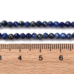 Нитки бусины из натурального ляписа-лазури&nbsp;LS-G-RM241221-B19