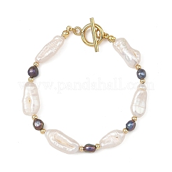 Bracelets en perles heishi naturelles avec fermoirs à bascule en acier inoxydable 304 pour femmes&nbsp;BJEW-JB14408