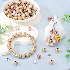 100 шт. 2 цвета акриловые бусины&nbsp;ACRP-TA0001-04