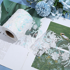 1 рулон кружевной отделки из полиэстера&nbsp;HUDU-GF0001-01B