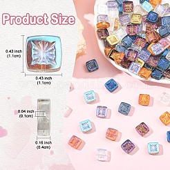 1 нить гальванизированных прозрачных стеклянных бусин&nbsp;EGLA-YW0005-53