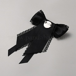 Брошь из полиэстера с бантом&nbsp;AJEW-WH20006-14B