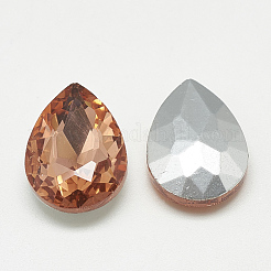 Заостренные заднее стекло горный хрусталь кабошоны&nbsp;RGLA-T081-10x14mm-08