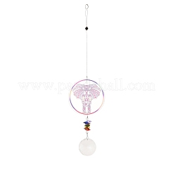 Стеклянные круглые окна висят ловцы солнца&nbsp;DJEW-PW0010-04A