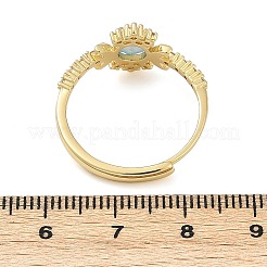 Латунные микро проложить пальцев кольца кубического циркония&nbsp;RJEW-D318-03G