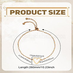 1 Stück Edelstahl-Armbänder mit Ankerkette für Damen&nbsp;BJEW-LP0002-23B