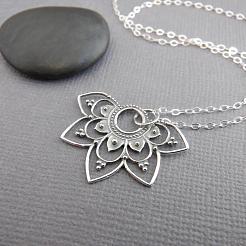 Богемный полумандала цветок сплава кулон ожерелья для женщин&nbsp;FS-WG48F63-01