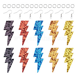 Kit fai da te per creare orecchini pendenti con fulmine in finta pelle&nbsp;DIY-TA0010-70B