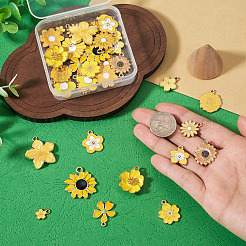 Colgantes de esmalte de aleación 36pcs 18 estilos&nbsp;ENAM-TA0004-07