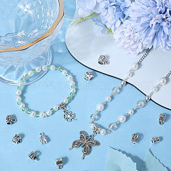 100 шт. 10 стильные тибетские поручни из сплава&nbsp;FIND-SC0008-44