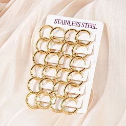 Серьги-кольца Huggie Hoop из нержавеющей стали 304 с ионным покрытием (IP)&nbsp;X-EJEW-O087-06A